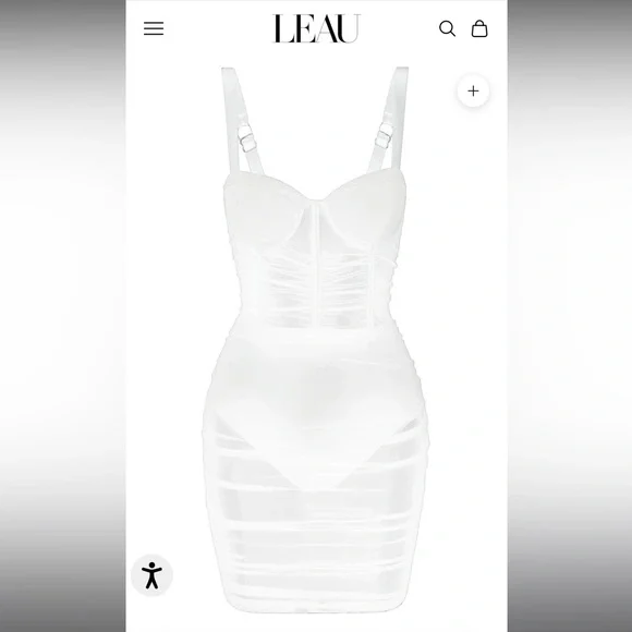 Miami Mesh Mini Dress - White - Picture 1 of 3